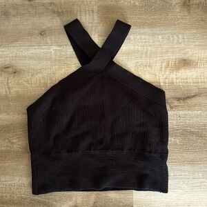 Abercrombie & Fitch Black Crop Top- Size XL